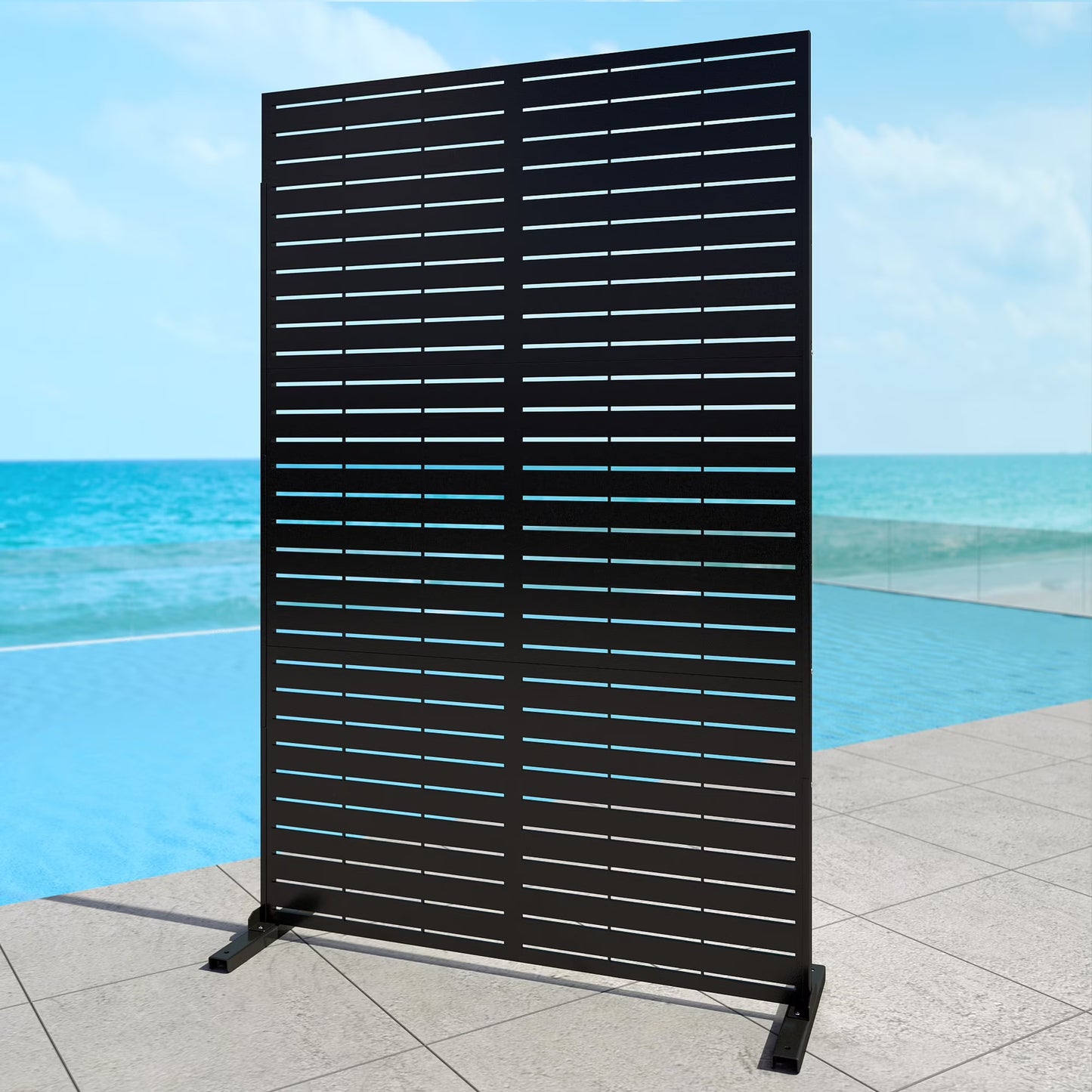 Outdoor Metal Privacy Screen Galvanized Decorative Screen


