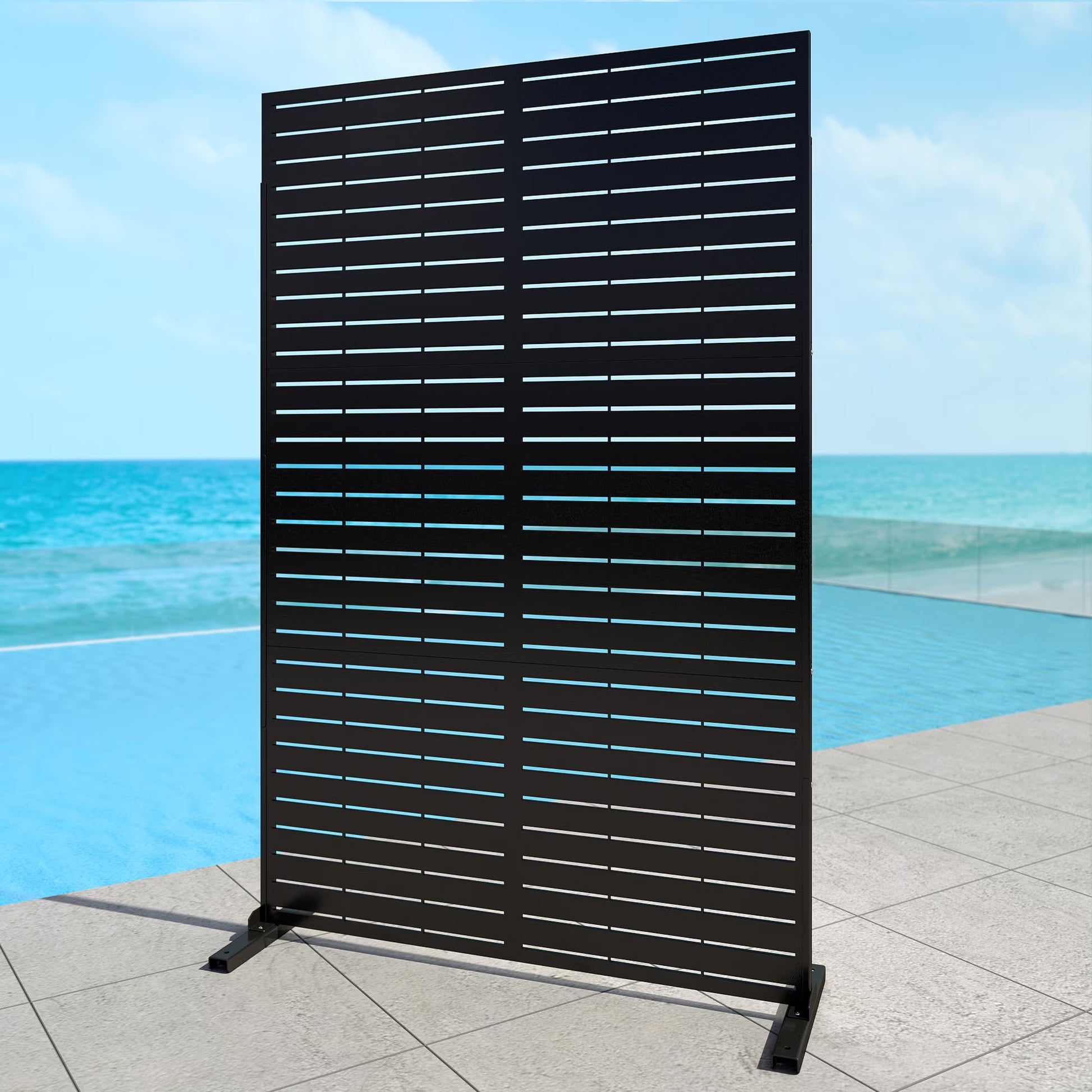 Outdoor Metal Privacy Screen Galvanized Decorative Screen

