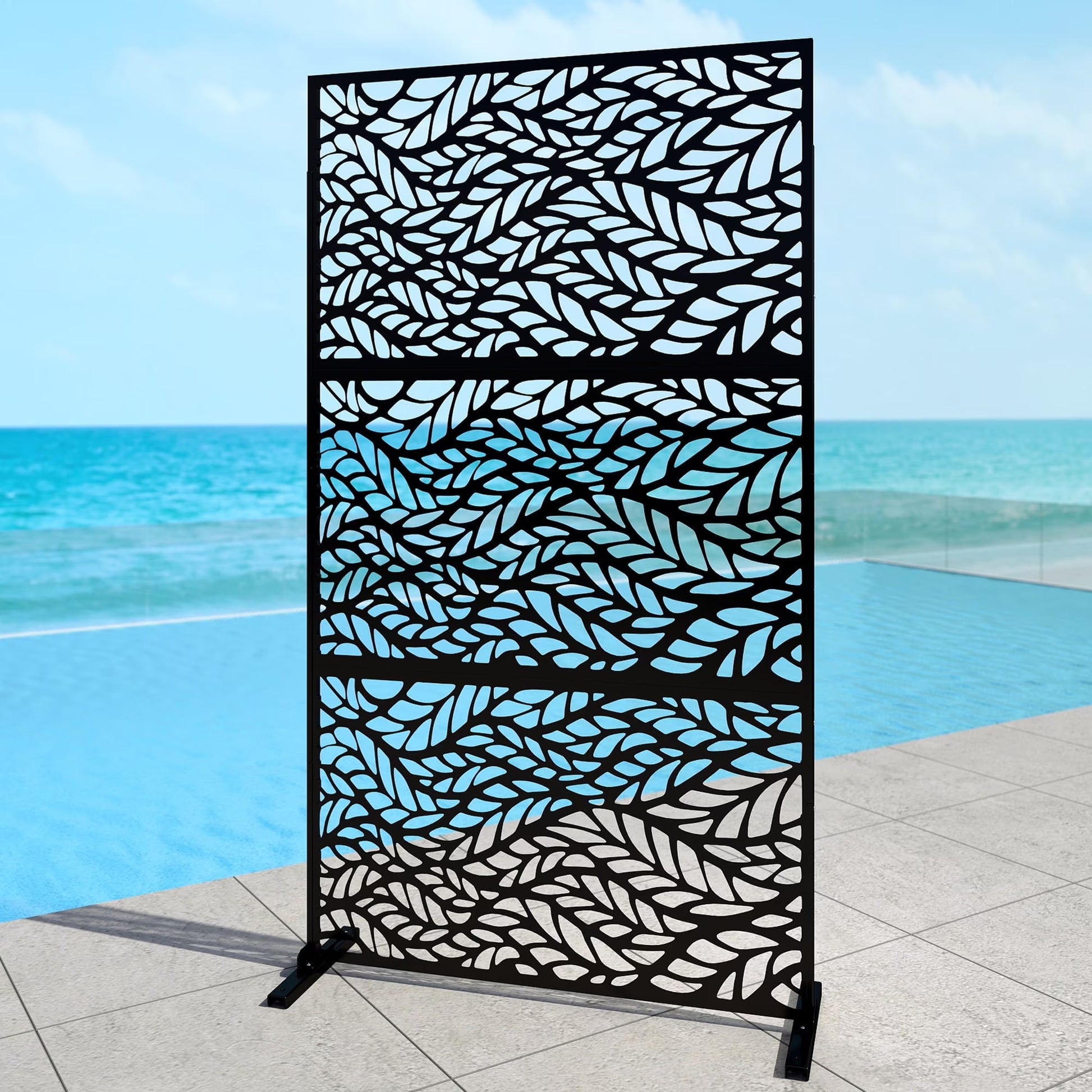 Outdoor Metal Privacy Screen Galvanized Decorative Screen

