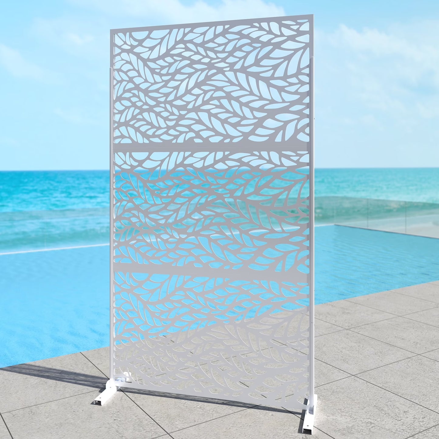 Outdoor Metal Privacy Screen Galvanized Decorative Screen

