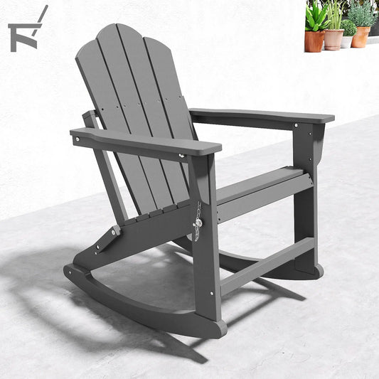 Patio Folding Adirondack Rocking Chair Foowin