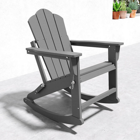 Patio Folding Adirondack Rocking Chair Foowin