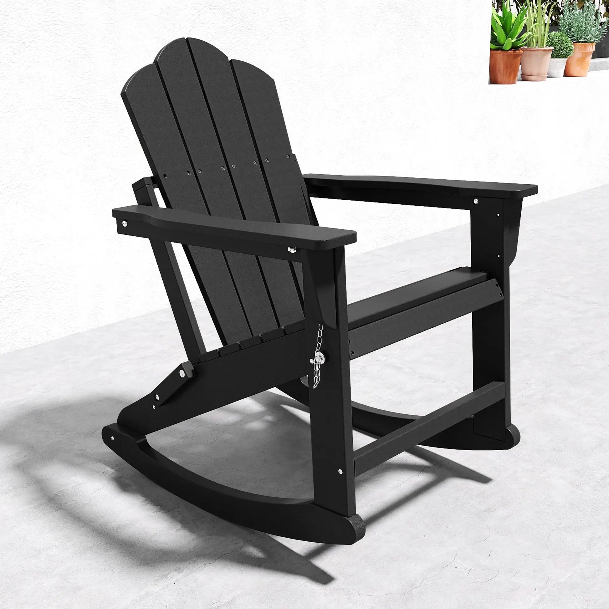 Patio Folding Adirondack Rocking Chair Foowin