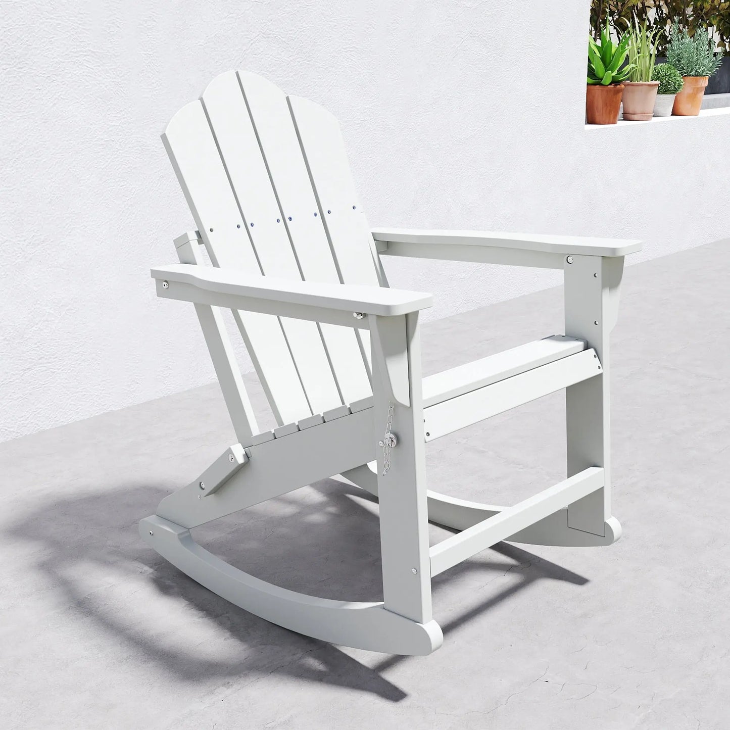 Patio Folding Adirondack Rocking Chair Foowin