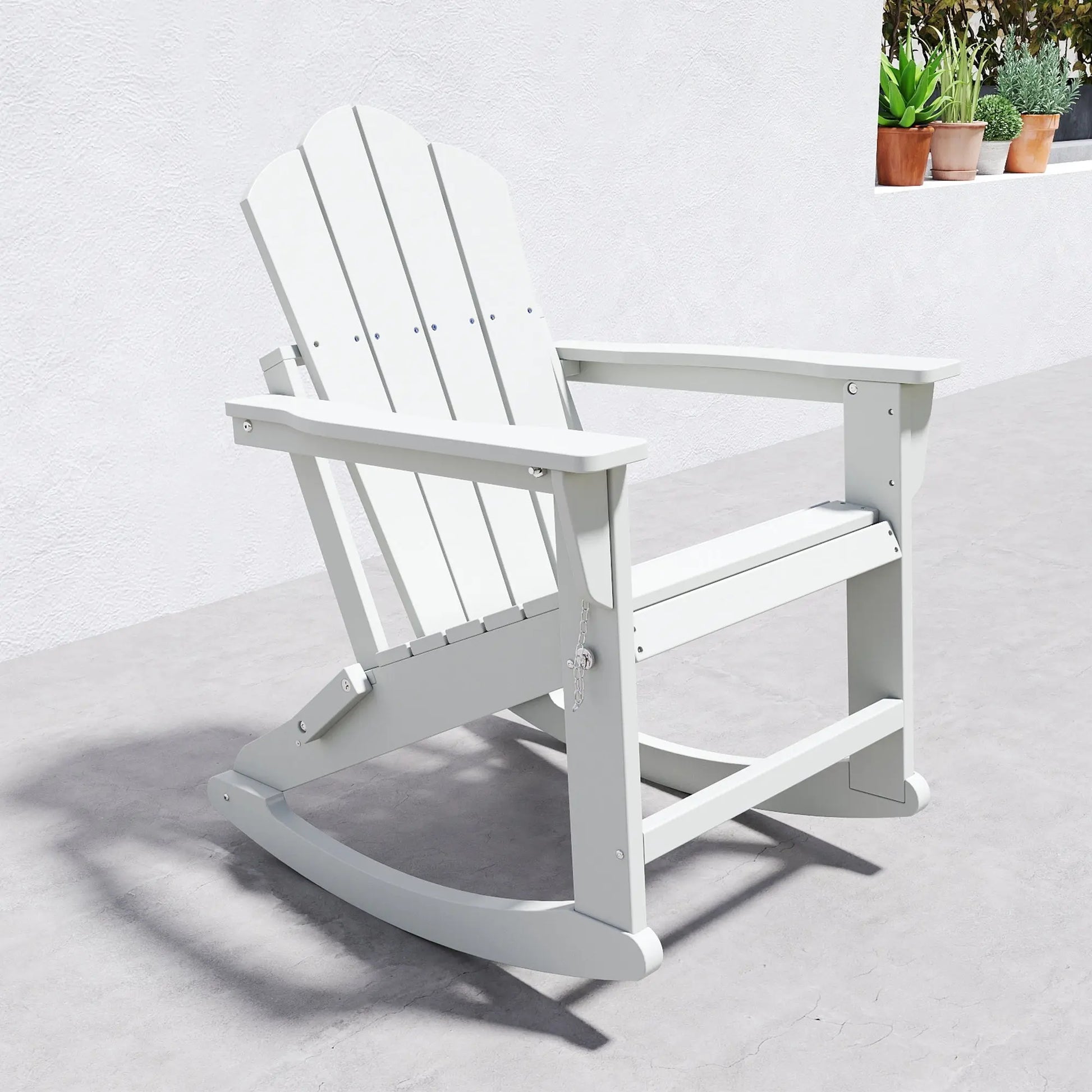 Patio Folding Adirondack Rocking Chair Foowin