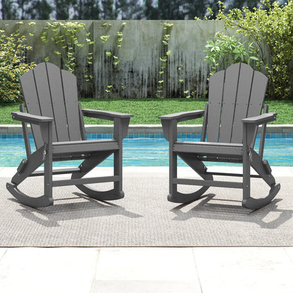 Patio Folding Adirondack Rocking Chair Foowin