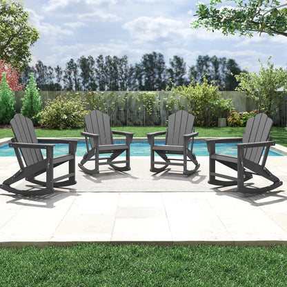 Patio Folding Adirondack Rocking Chair Foowin