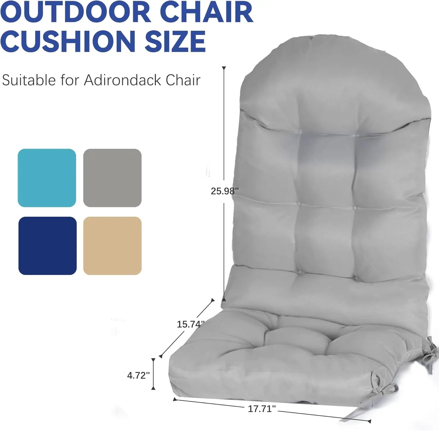 Waterproof Adirondack Chairs Cushion Foowin