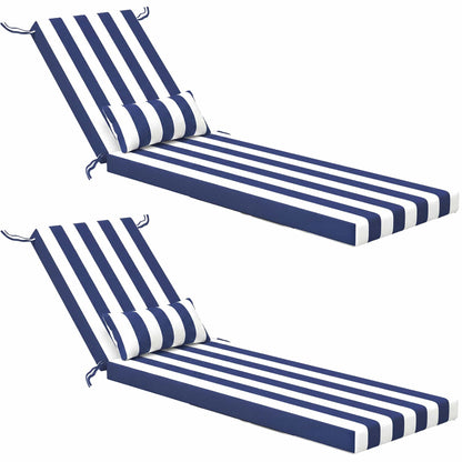 Waterproof Outdoor Chaise Lounge Cushion with Pillow – Foowin