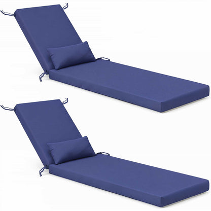 Waterproof Outdoor Chaise Lounge Cushion with Pillow – Foowin