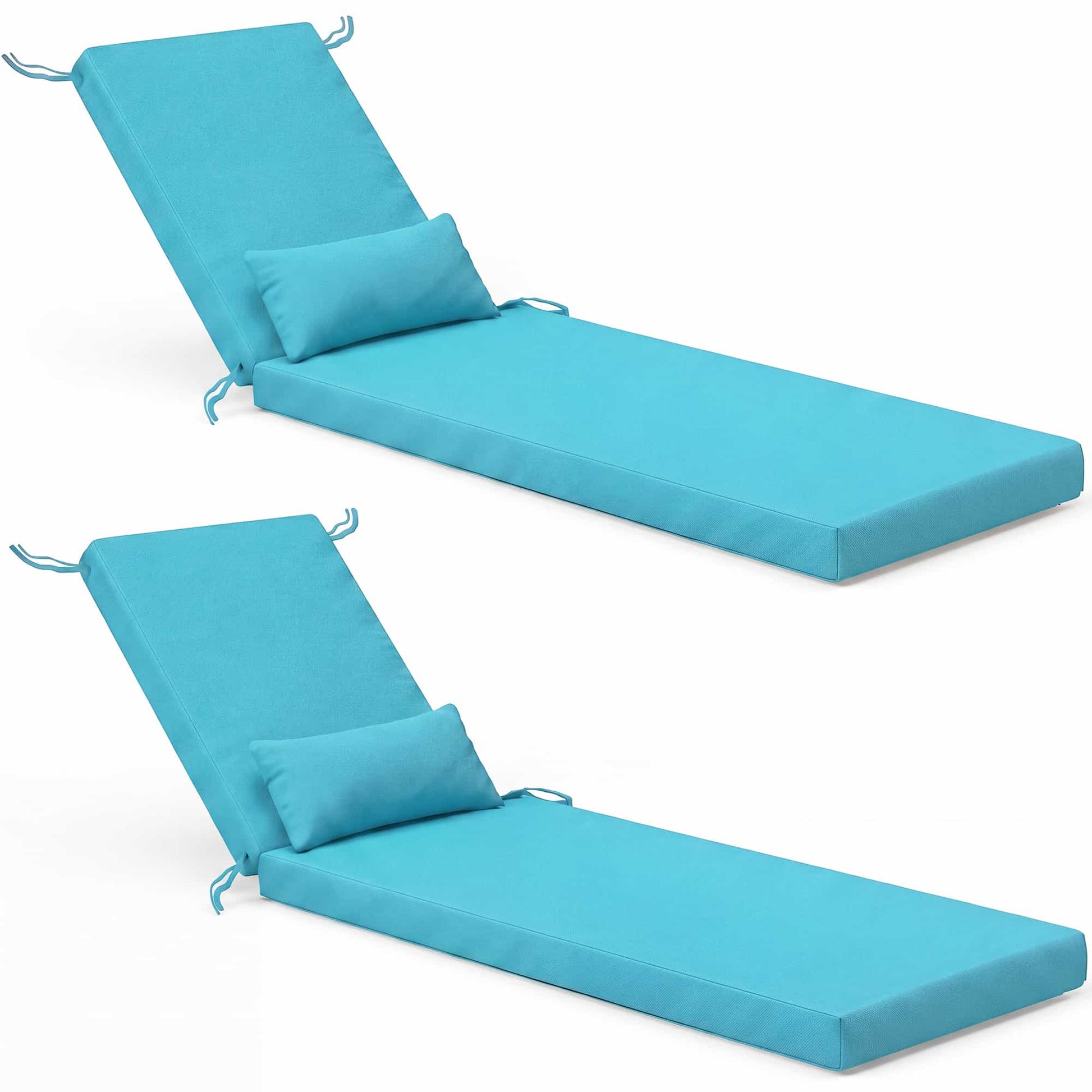 Waterproof Outdoor Chaise Lounge Cushion with Pillow – Foowin