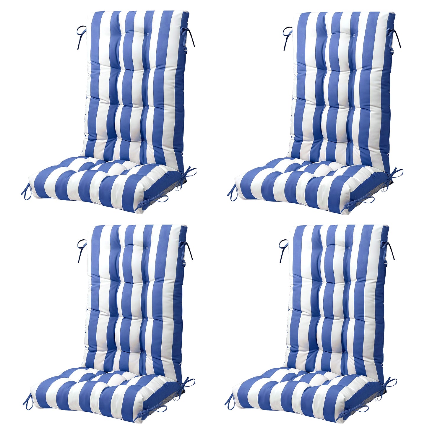 Waterproof Adirondack Chair Cushions with Ties & Non-Slip Bottom
