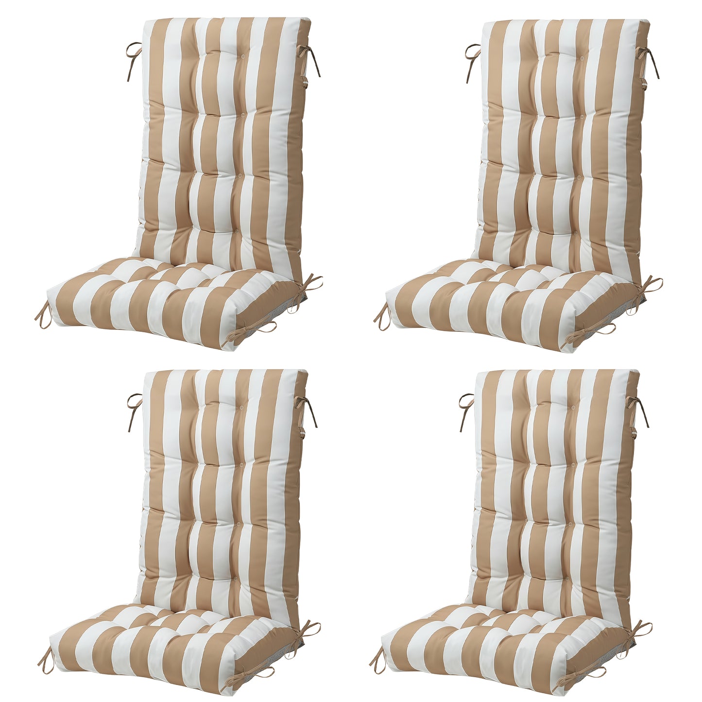 Waterproof Adirondack Chair Cushions with Ties & Non-Slip Bottom