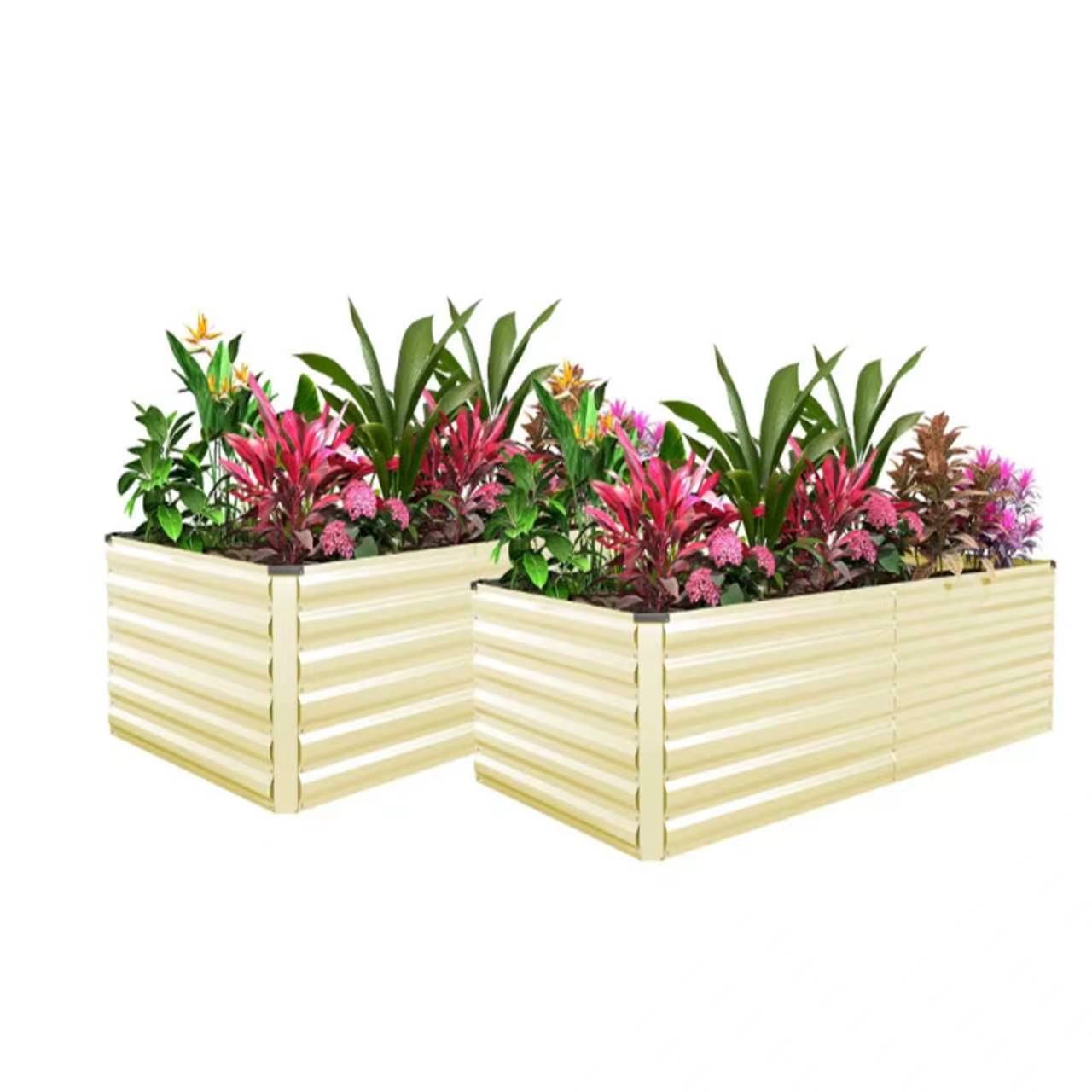 Outdoor Metal Raised Garden Bed