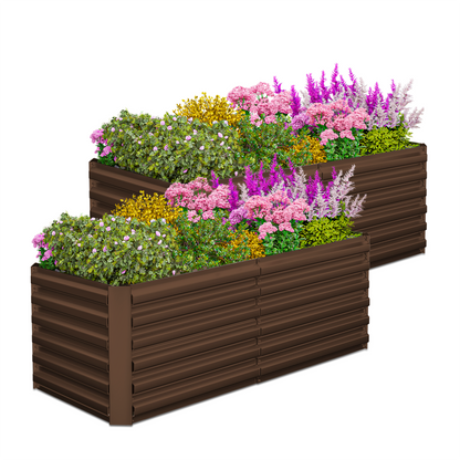 Outdoor Metal Raised Garden Bed

