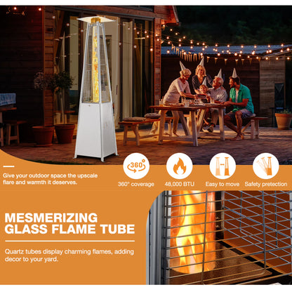 Outdoor 48000 BTU Patio Heater - Silver