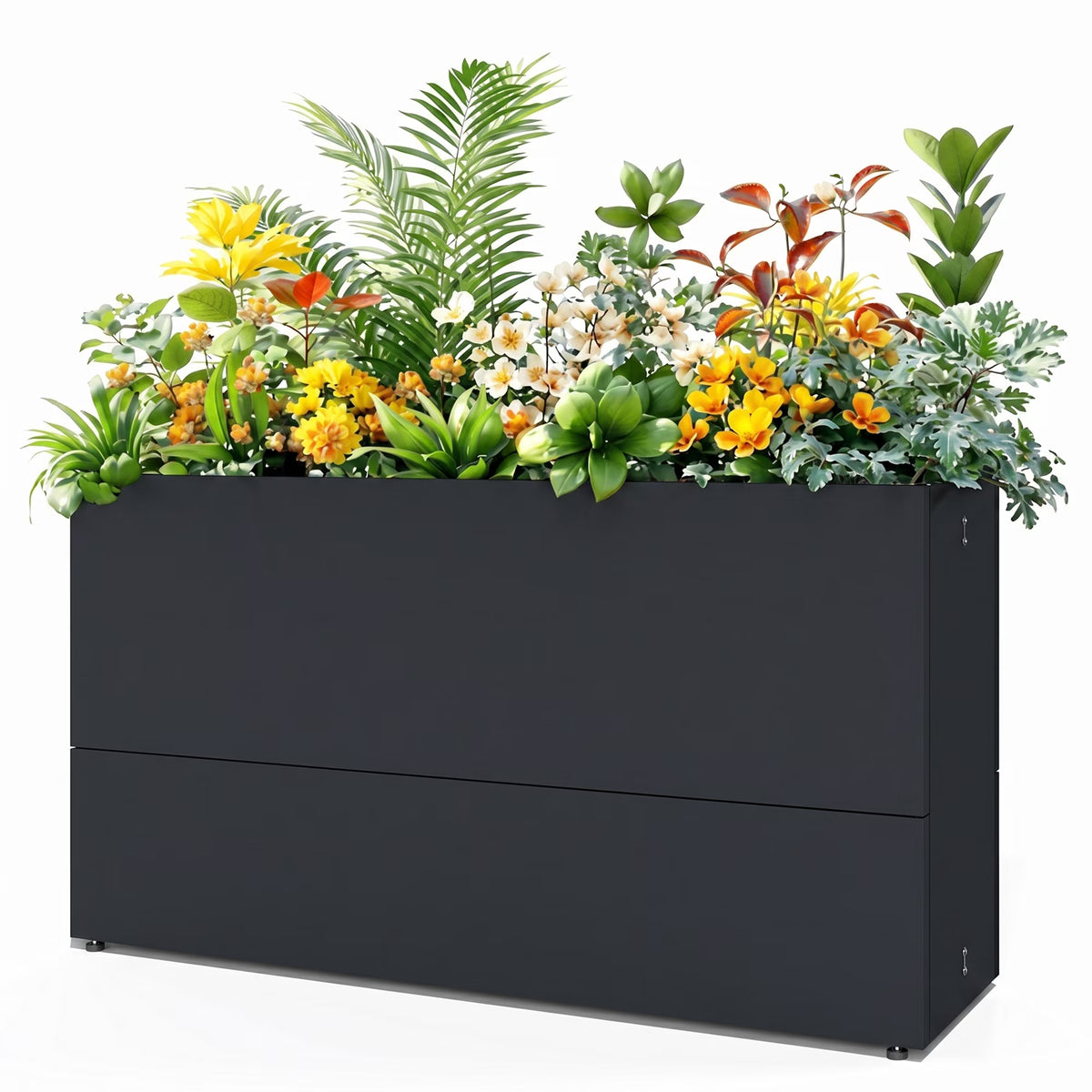 Metal Tall Rectangular Planter