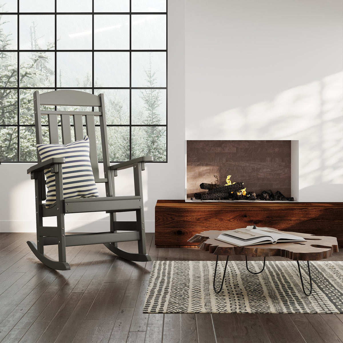 Modern HDPE Patio Rocking Chairs